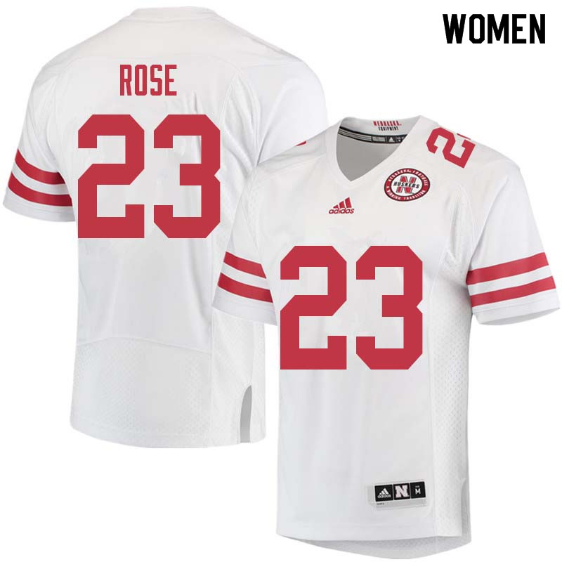 Women #23 Austin Rose Nebraska Cornhuskers College Football Jerseys Sale-White - Click Image to Close